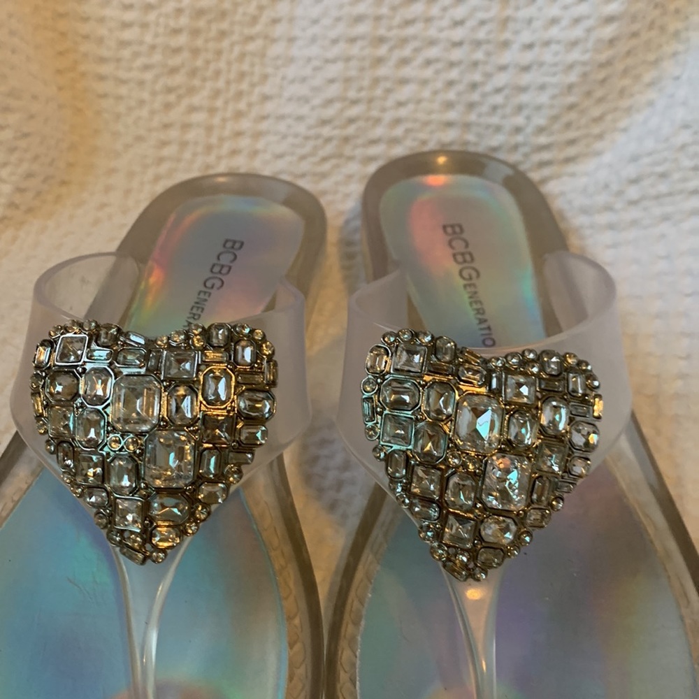 BCBGeneration Acrylic Rhinestone Sandals - 8 - Picture 3 of 6
